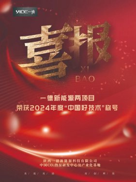 喜报！一德新能源两项目荣获2024年度“中